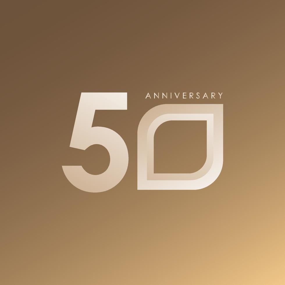 Ilustración de diseño de plantilla de vector de celebración de aniversario de 50 años