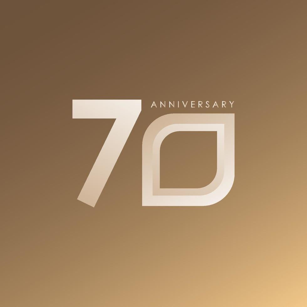 70 Anniversary celebration design, luxurious golden color 70 years  Anniversary design. 11124149 Vector Art at Vecteezy