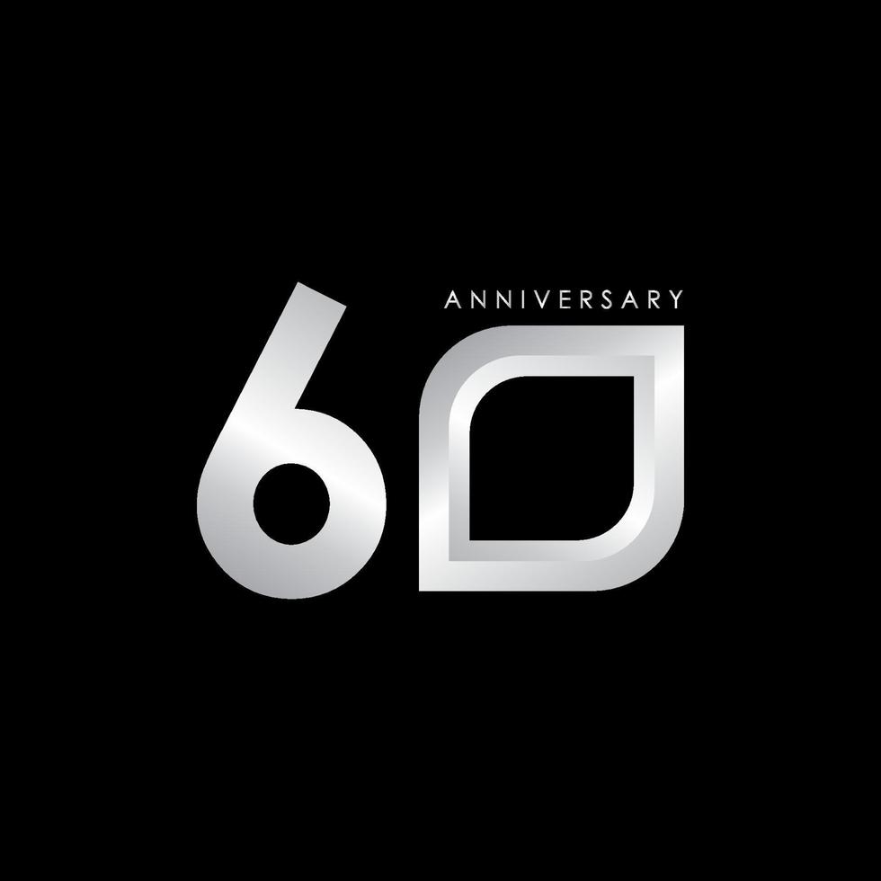 60 Years Anniversary Celebration Vector Template Design Illustration