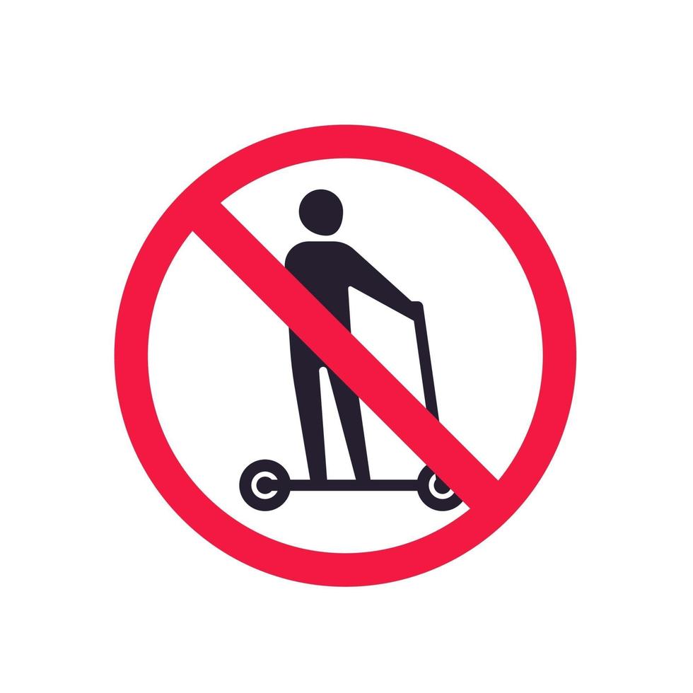 no kick scooter vector sign
