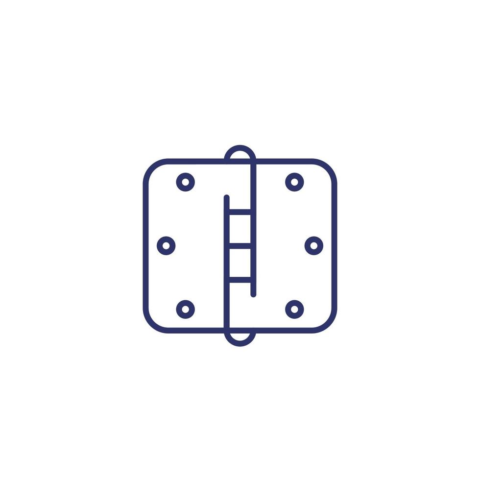 door hinge line icon, vector