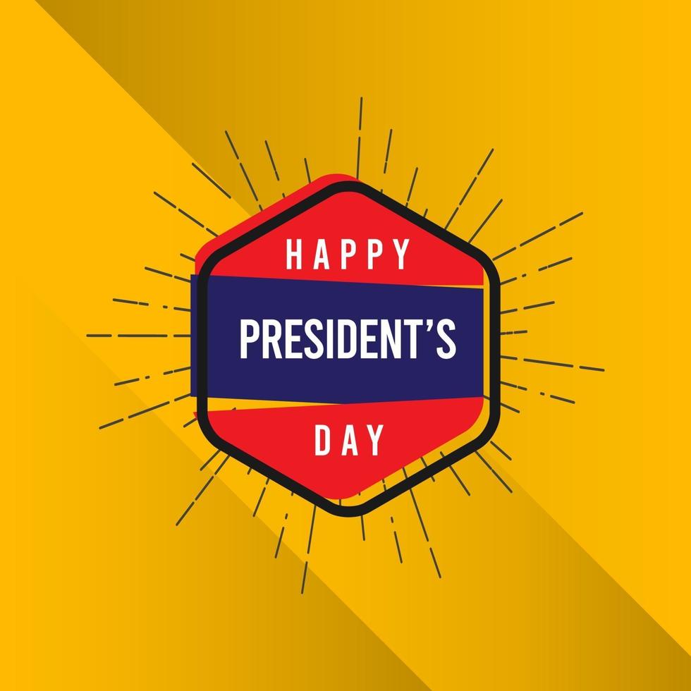 Ilustración de diseño de plantilla de vector de celebración de feliz día del presidente