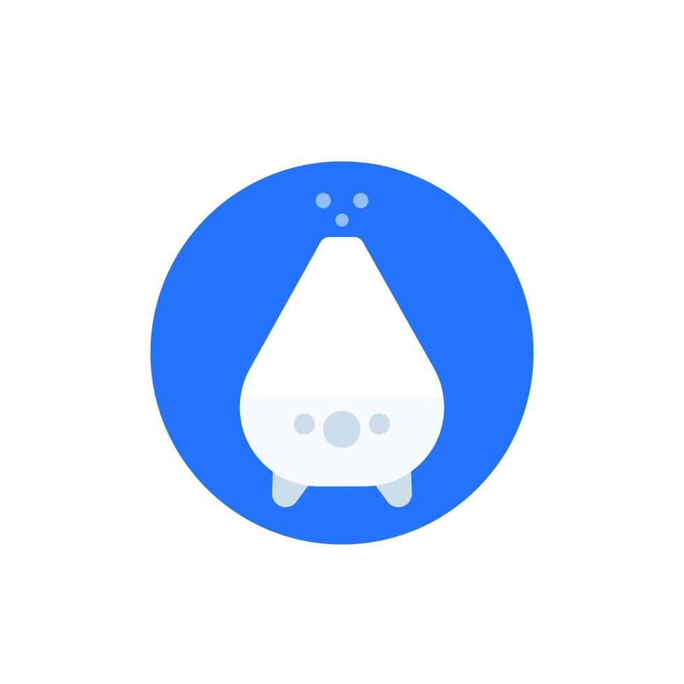 icono de humidificador de aire, vector plano