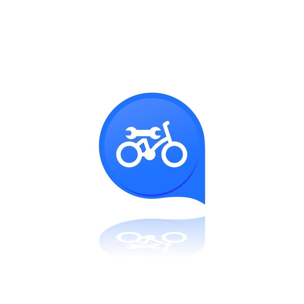 bicycle, bike repair service vector logo icon