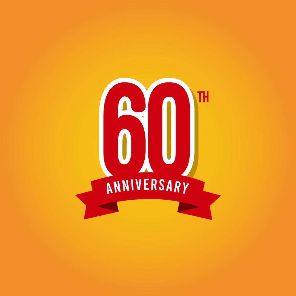 60 Years Anniversary Vector Template Design Illustration