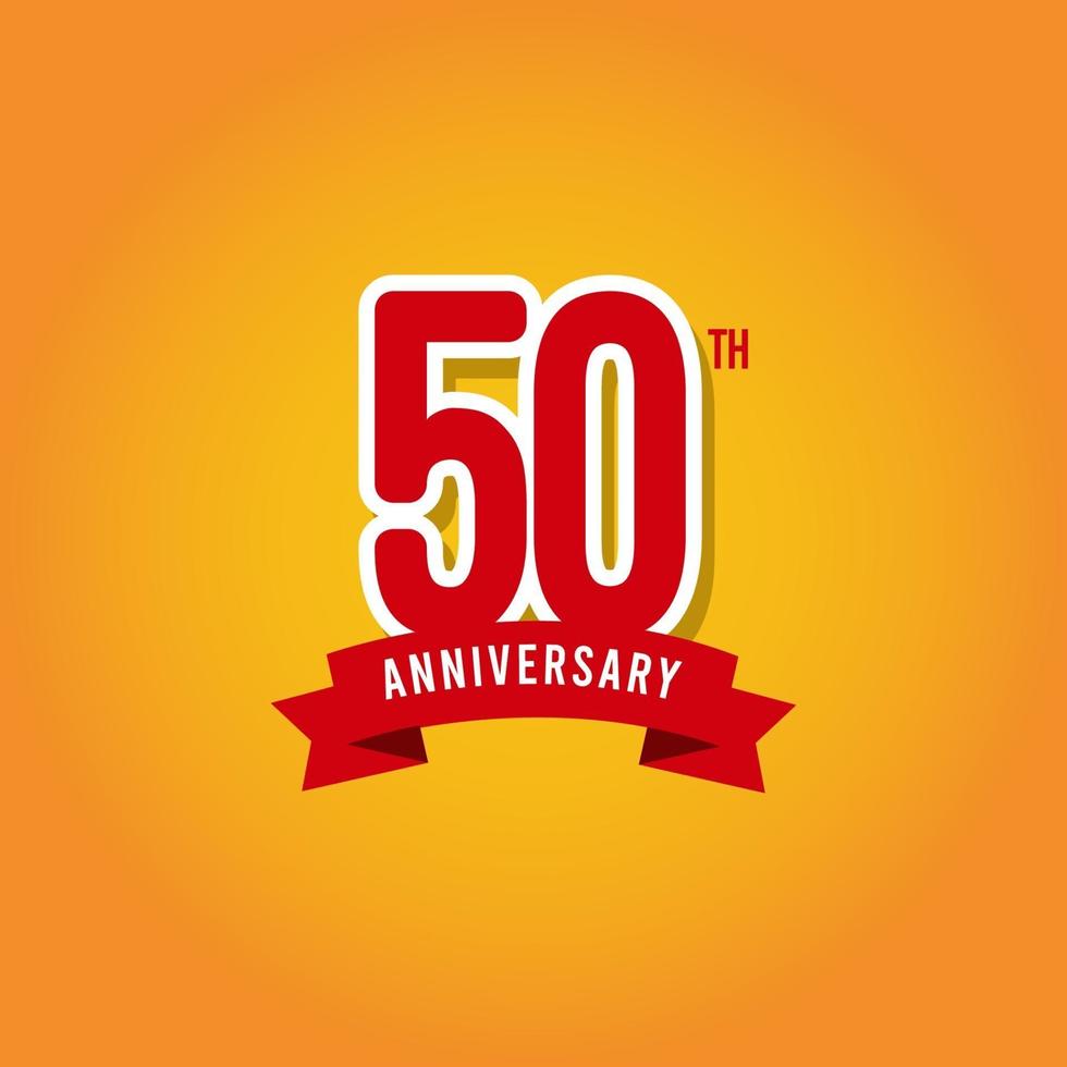 50 Years Anniversary Vector Template Design Illustration