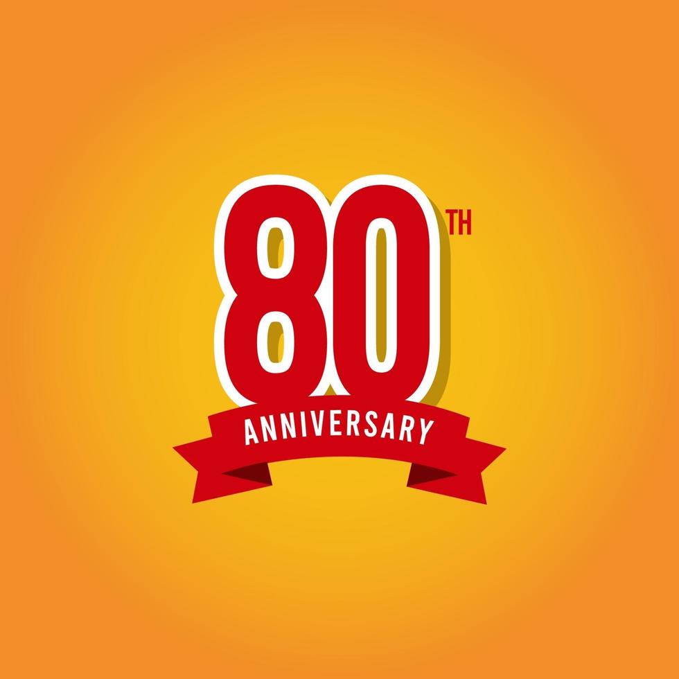 80 Years Anniversary Vector Template Design Illustration