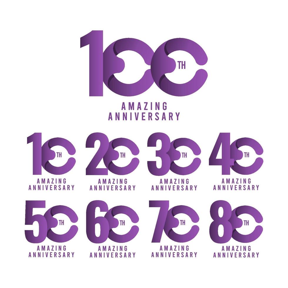 100 Th Amazing Anniversary Celebration Vector Template Design Illustration Logo Icon