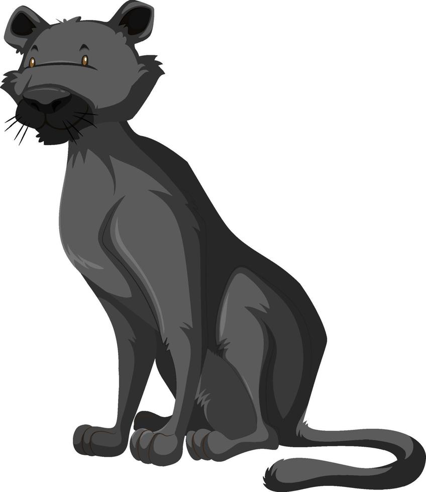 Black Panther wild animal on white background vector