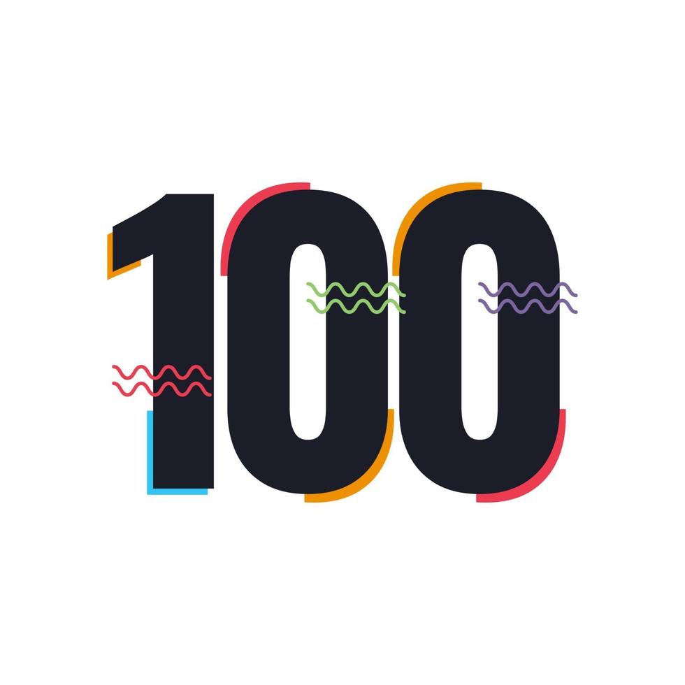 100 Years Anniversary Celebration Vector Template Design Illustration Logo Icon
