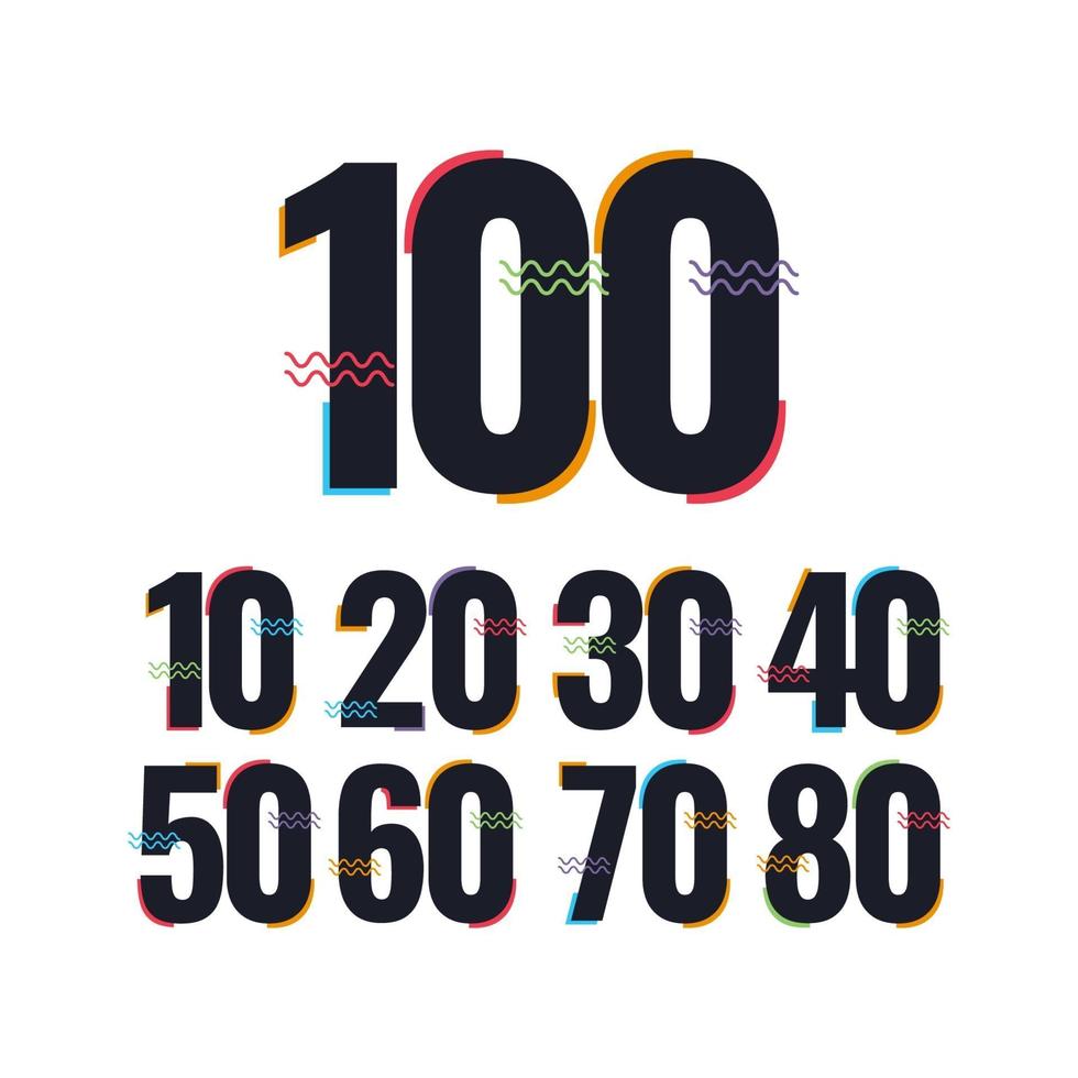 100 Years Anniversary Celebration Vector Template Design Illustration Logo Icon