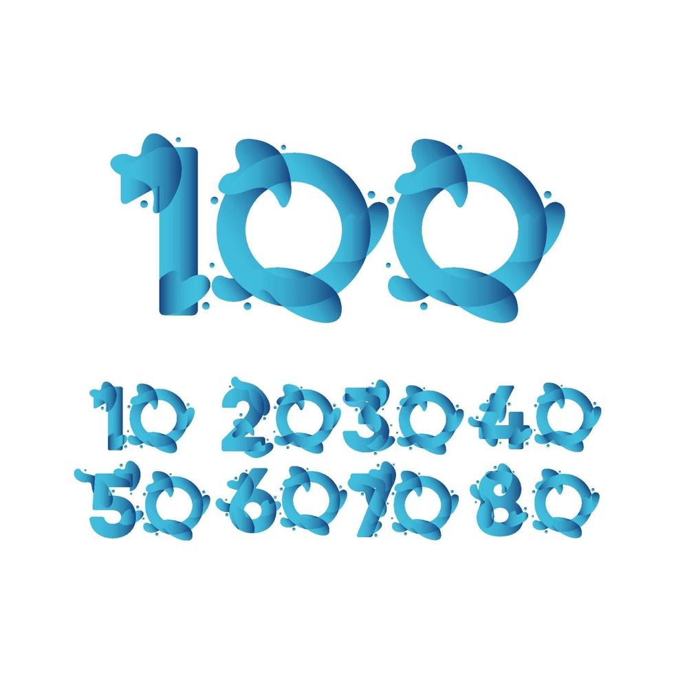 100 Years Anniversary Celebration flux Vector Template Design Illustration