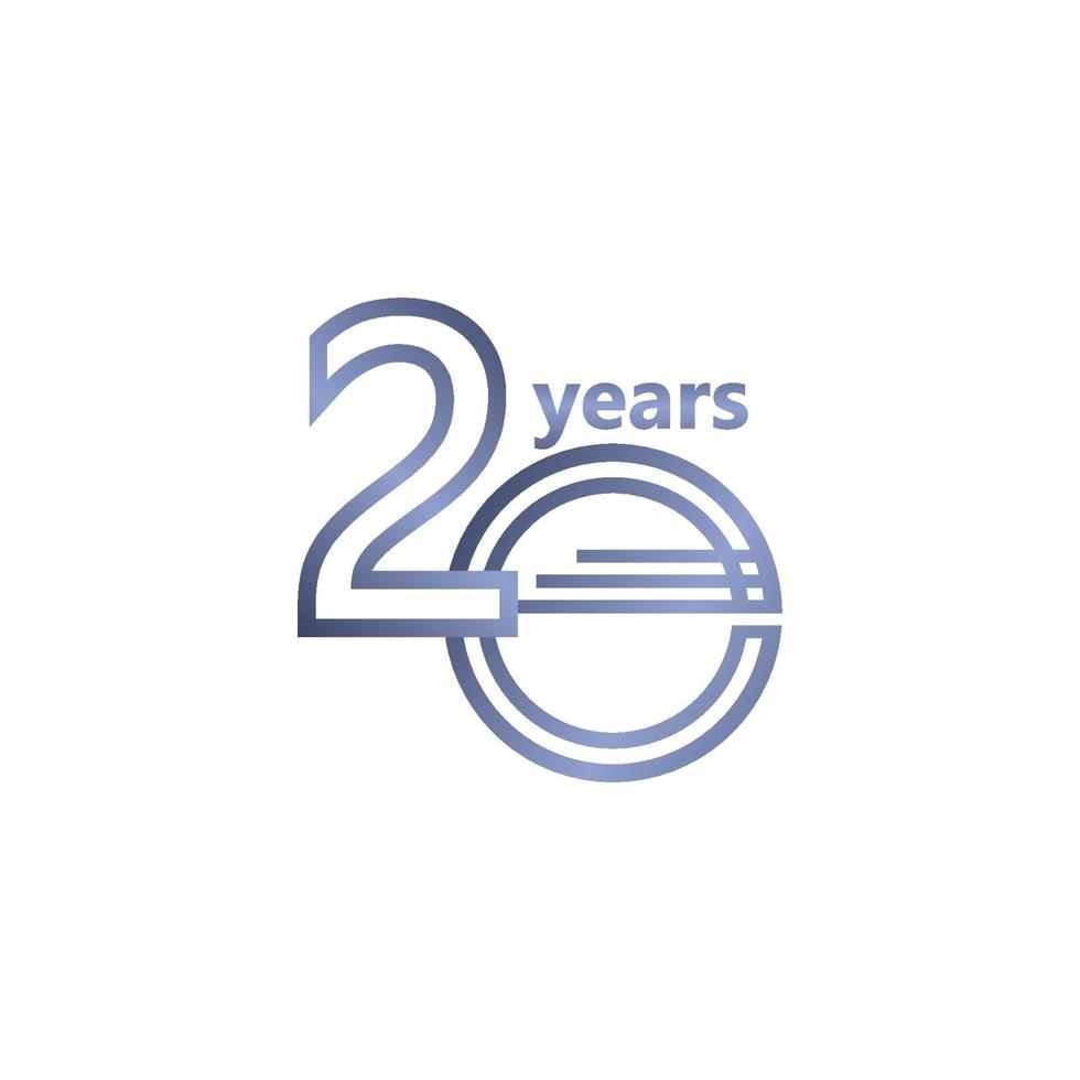 20 Years Anniversary Vector Template Design Illustration