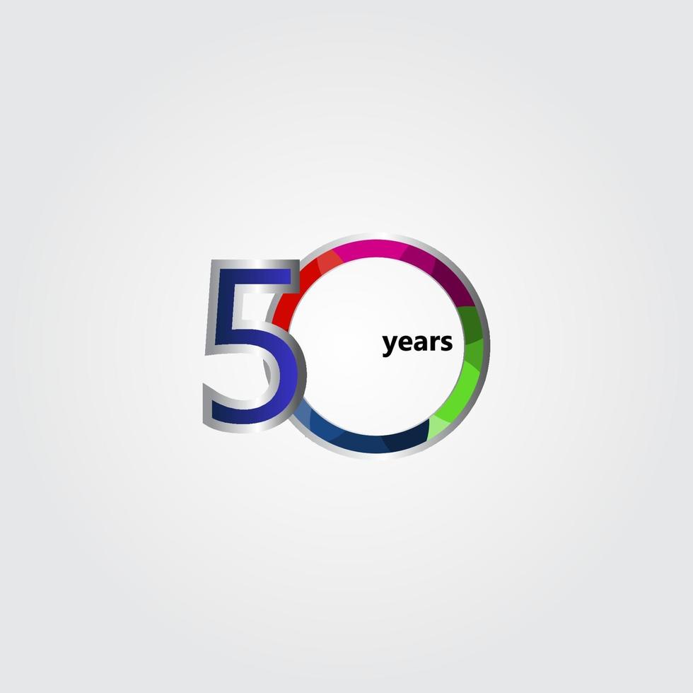 50 Years Anniversary Vector Template Design Illustration