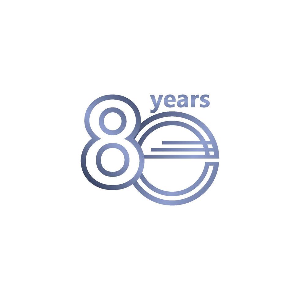 80 Years Anniversary Vector Template Design Illustration