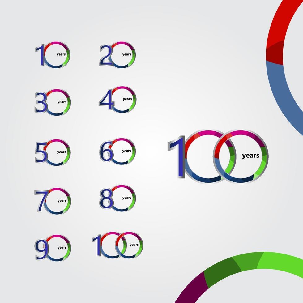 100 Years Anniversary Vector Template Design Illustration