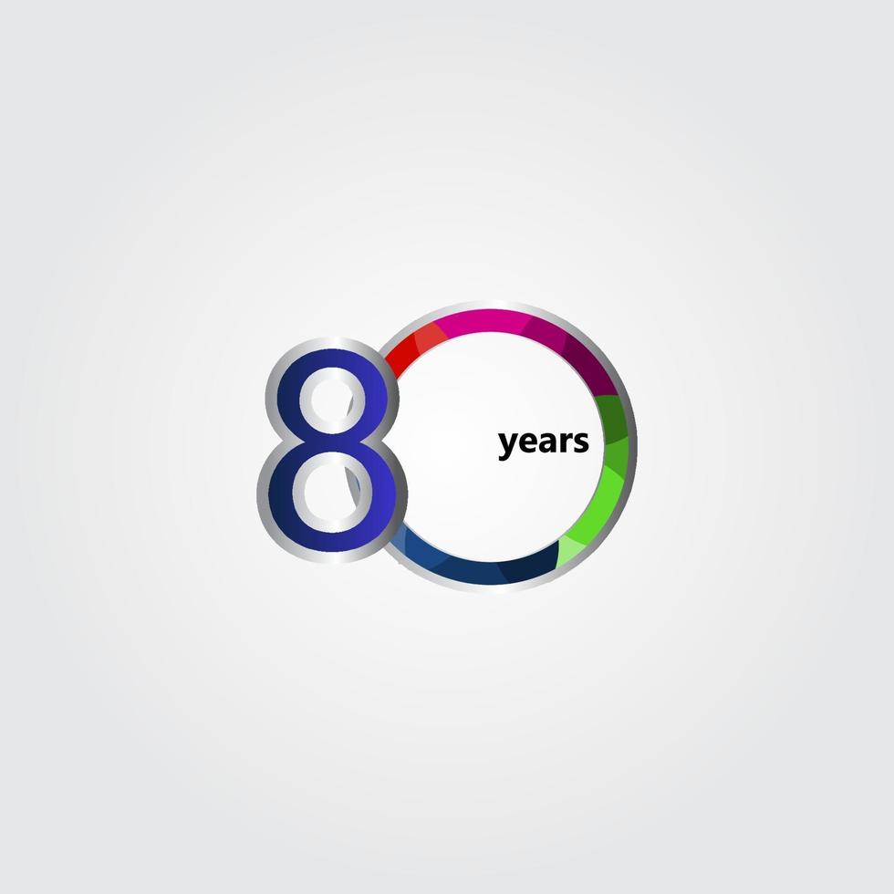 80 Years Anniversary Vector Template Design Illustration