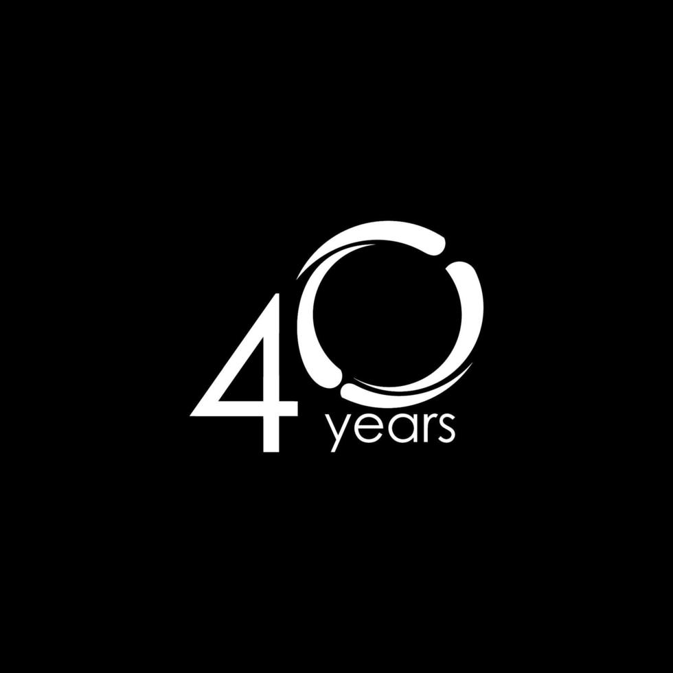 40 Years Anniversary Celebration Vector Template Design Illustration