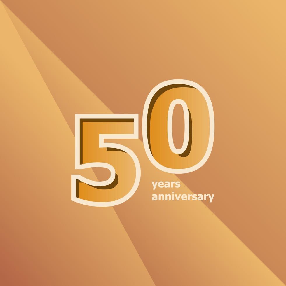 50 Years Anniversary Vector Template Design Illustration