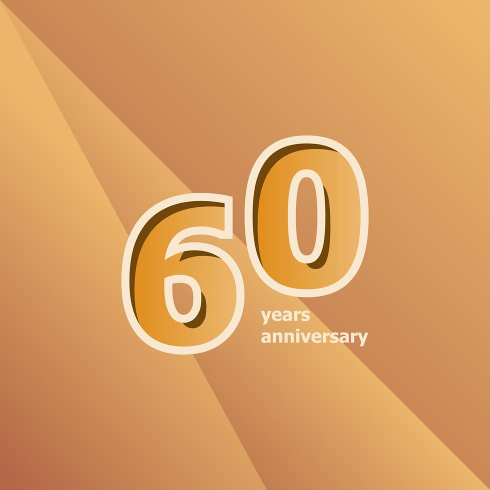 60 Years Anniversary Vector Template Design Illustration