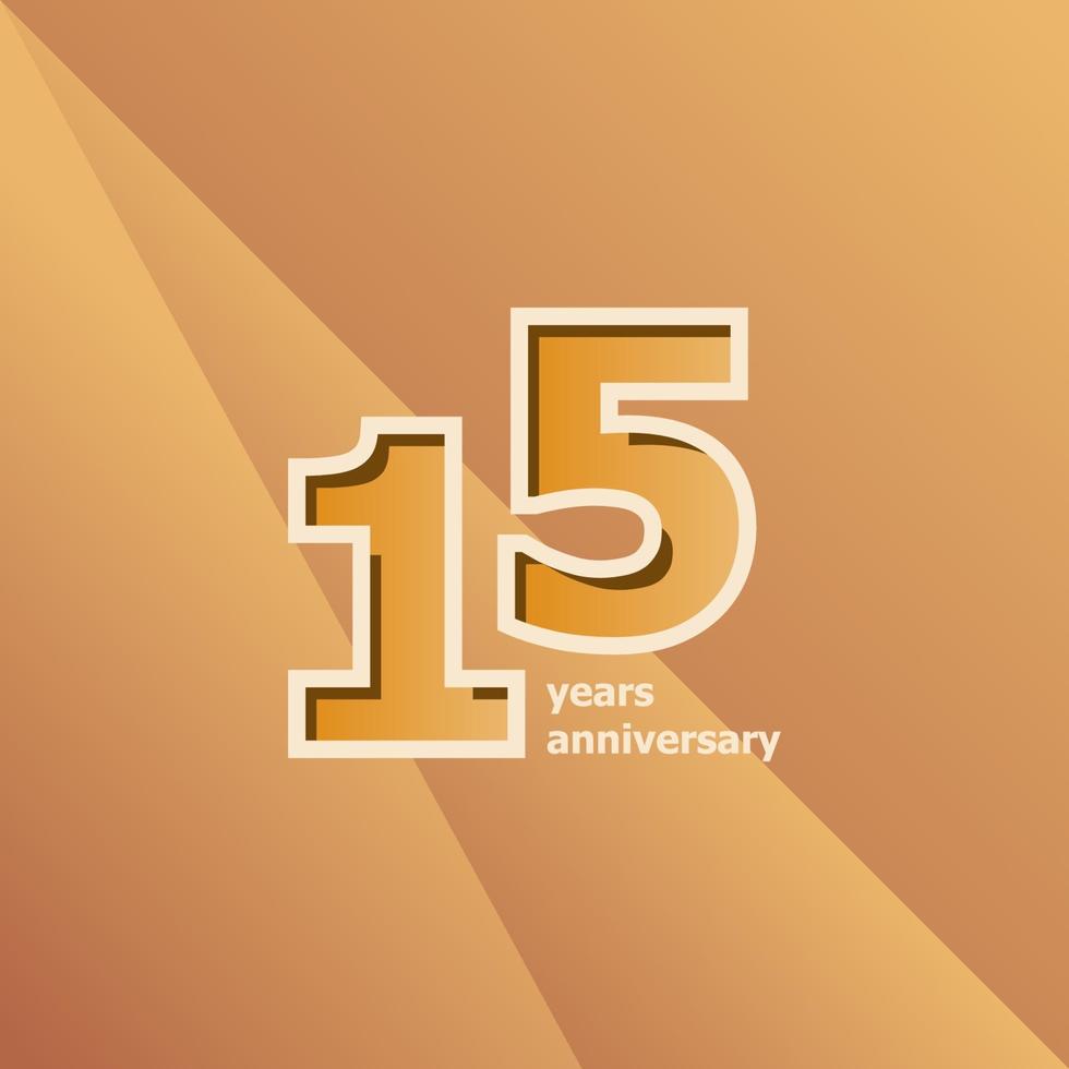 15 Years Anniversary Vector Template Design Illustration