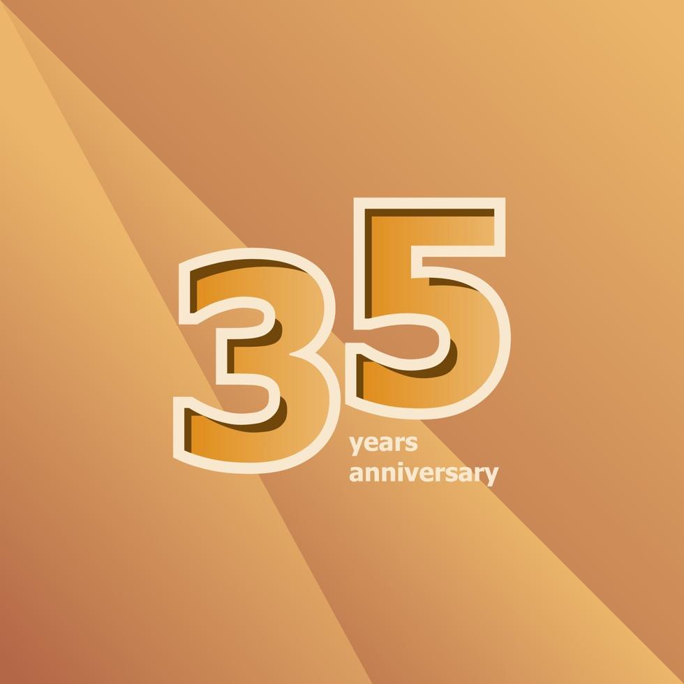 35 Years Anniversary Vector Template Design Illustration