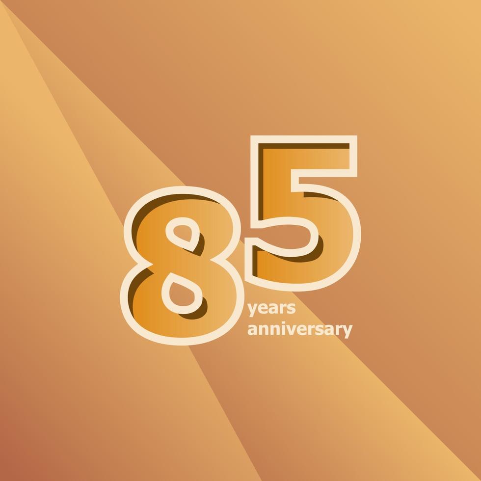 85 Years Anniversary Vector Template Design Illustration