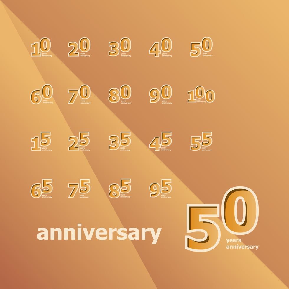 50 Years Anniversary Vector Template Design Illustration