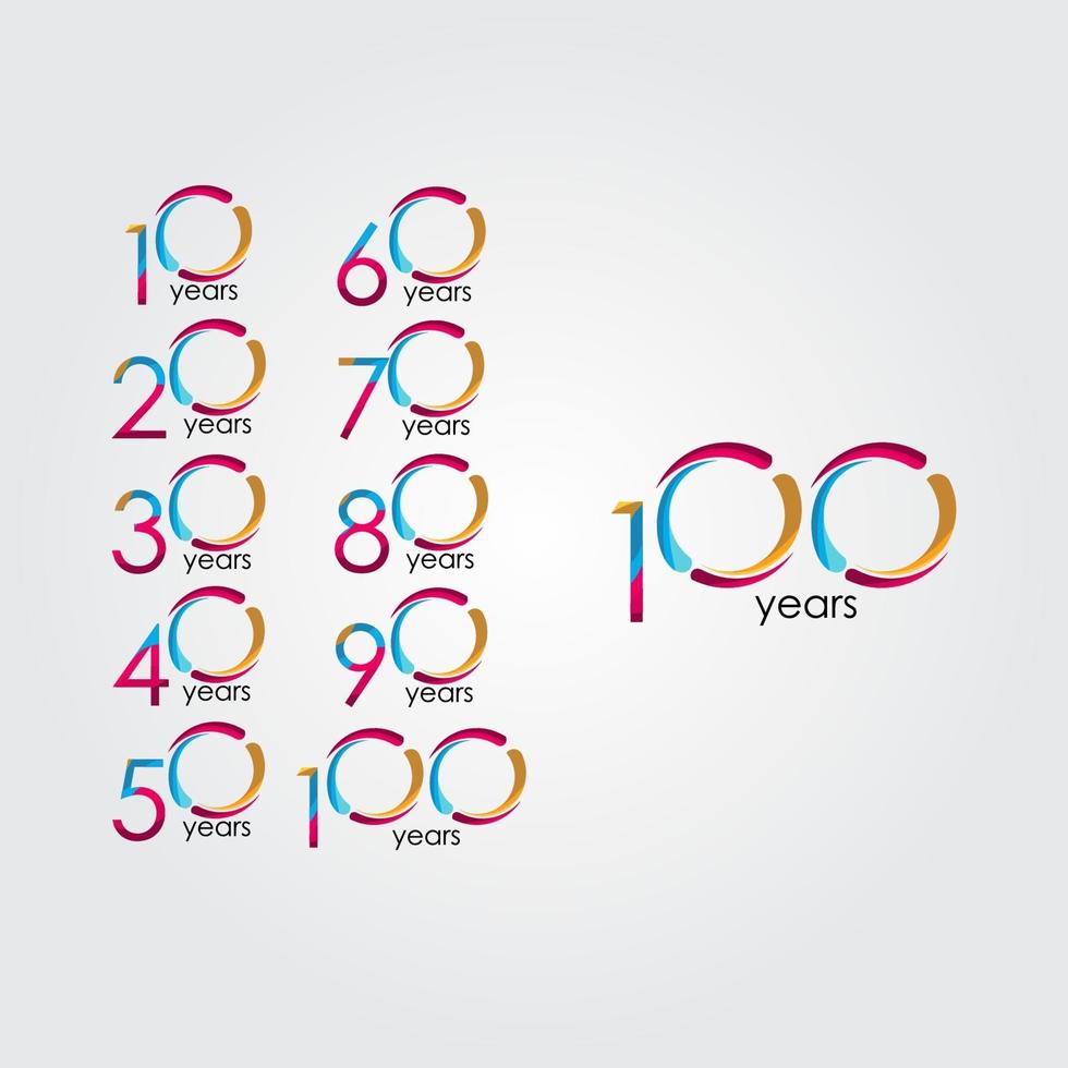 100 Years Anniversary Celebration Vector Template Design Illustration