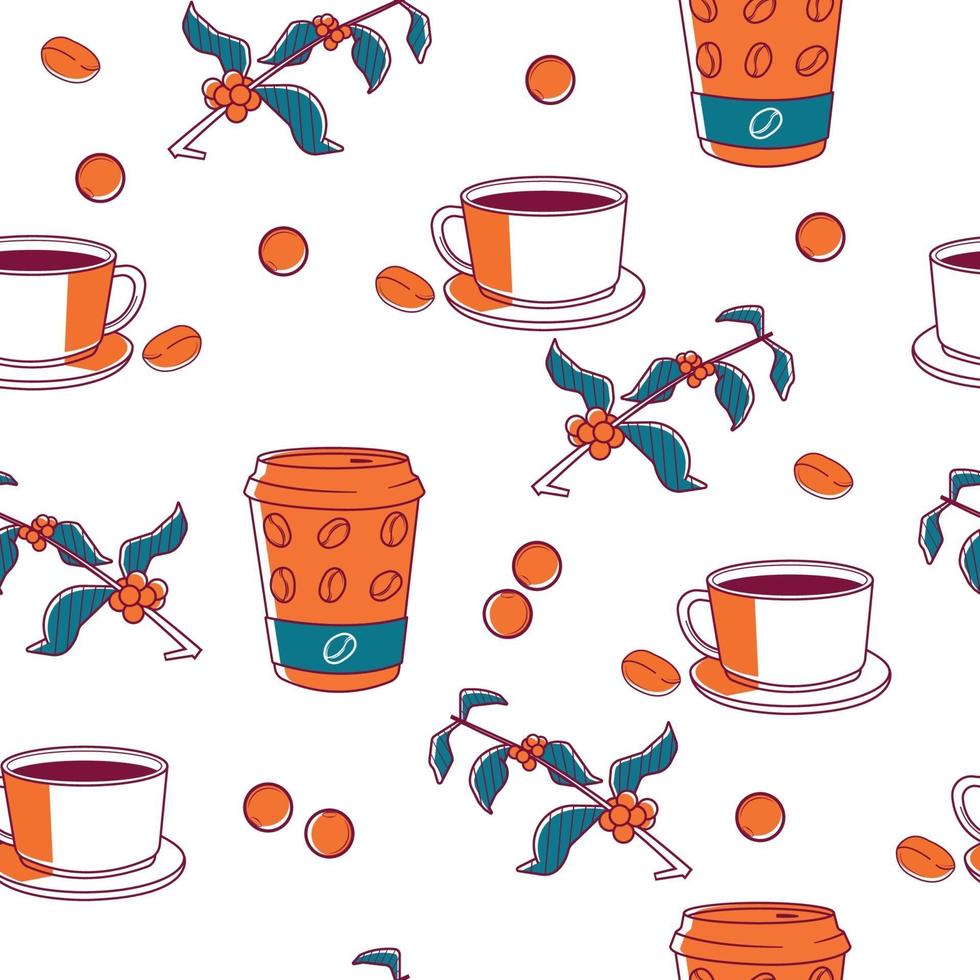 Coffee Seamless Pattern vector