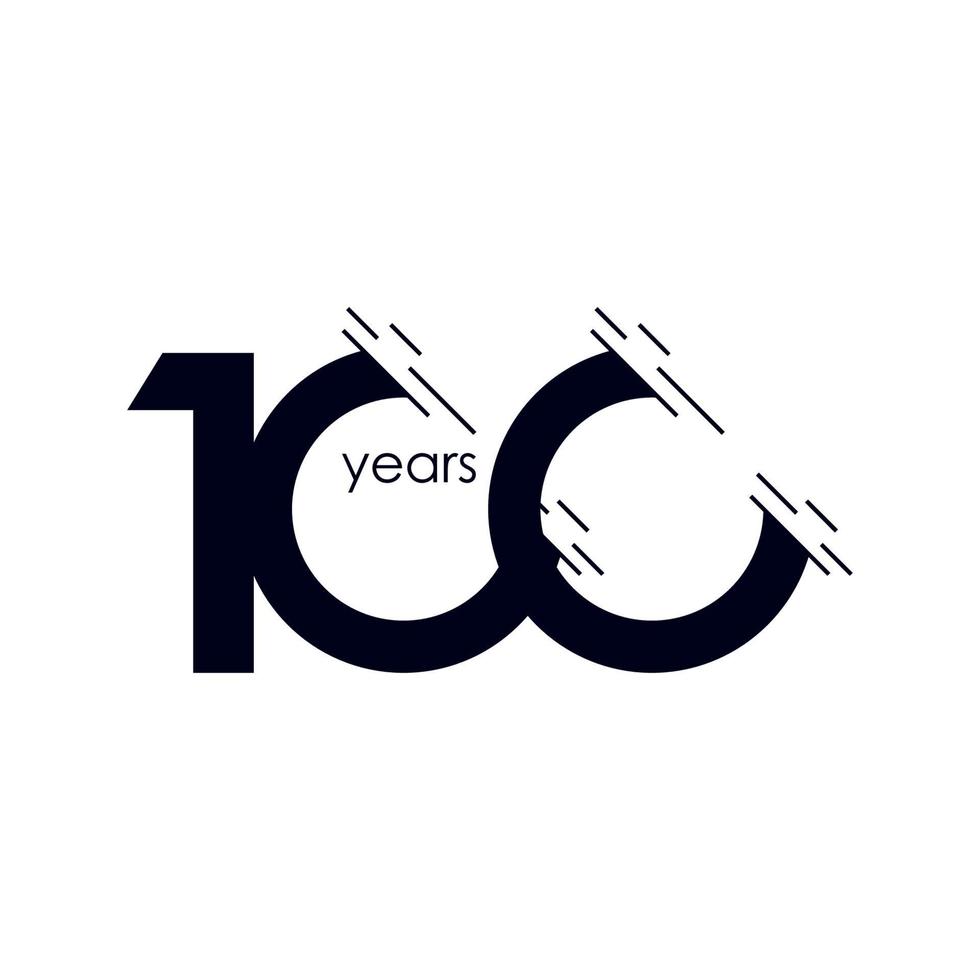 100 Years Anniversary Celebration Vector Template Design Illustration