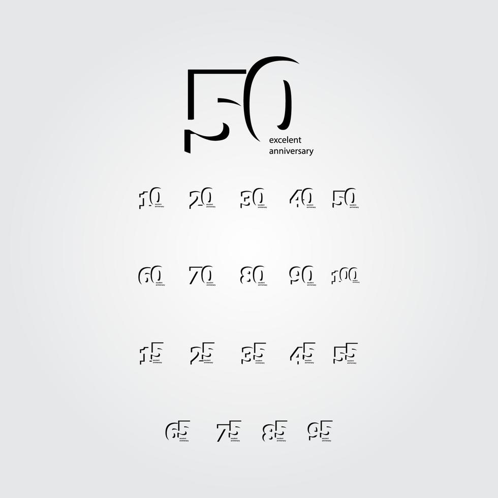 50 Years Anniversary Vector Template Design Illustration