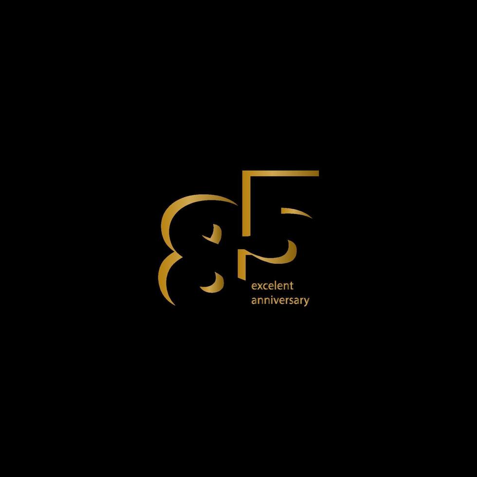 85 Years Excellent Anniversary Vector Template Design Illustration