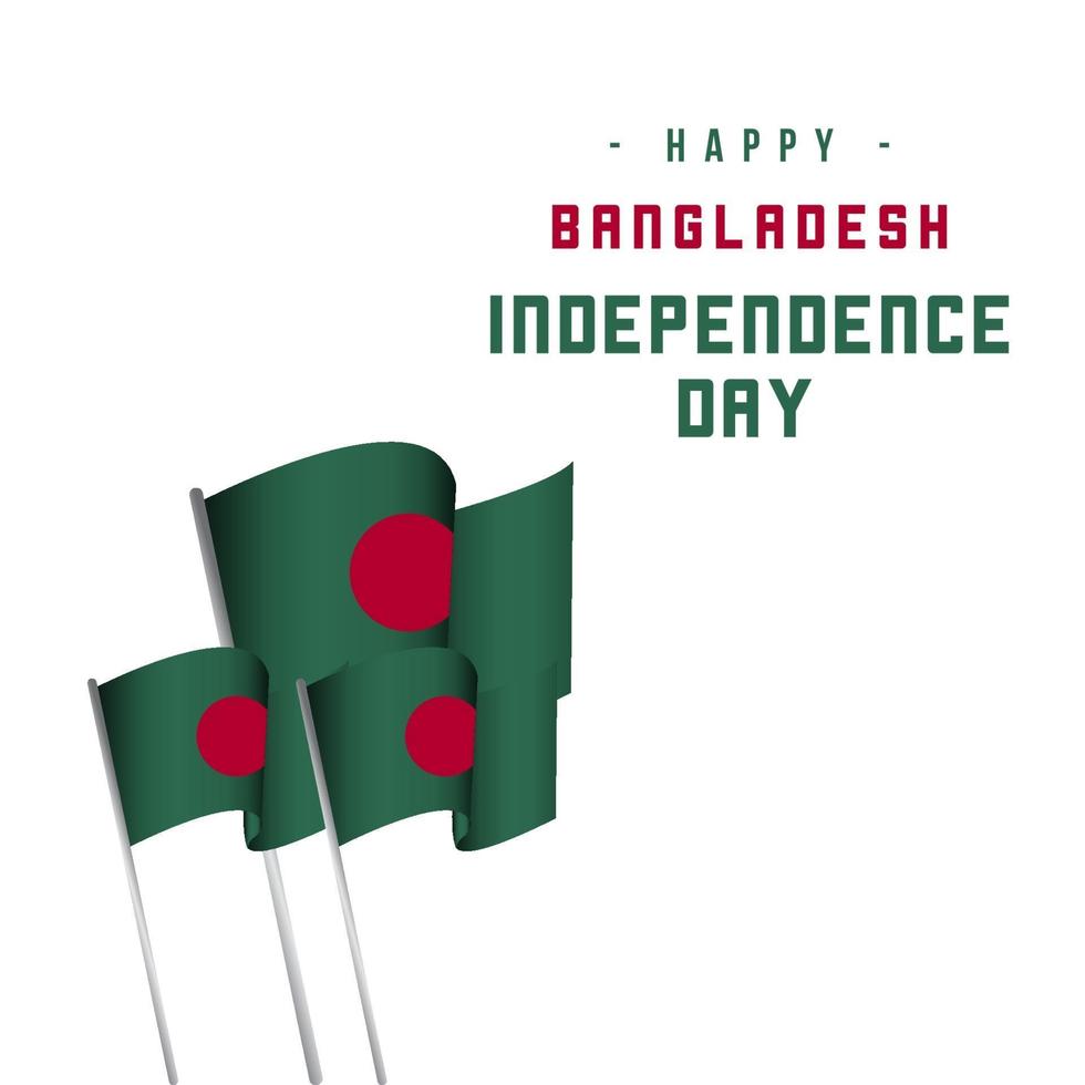 Happy Bangladesh Independence Day Vector Template Design Illustration