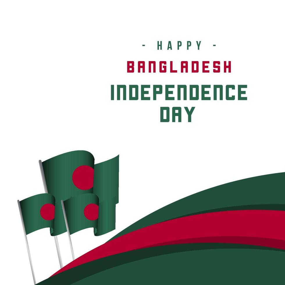 Happy Bangladesh Independence Day Vector Template Design Illustration