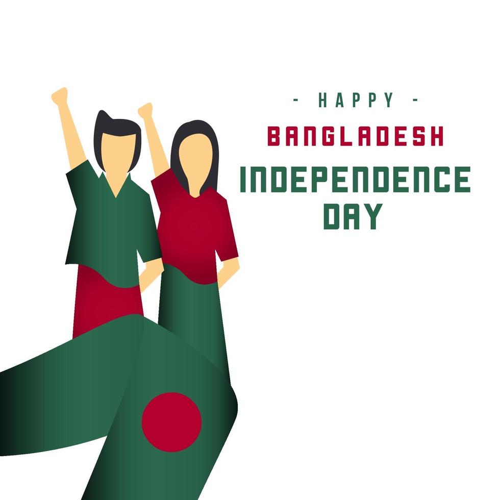 Happy Bangladesh Independence Day Vector Template Design Illustration