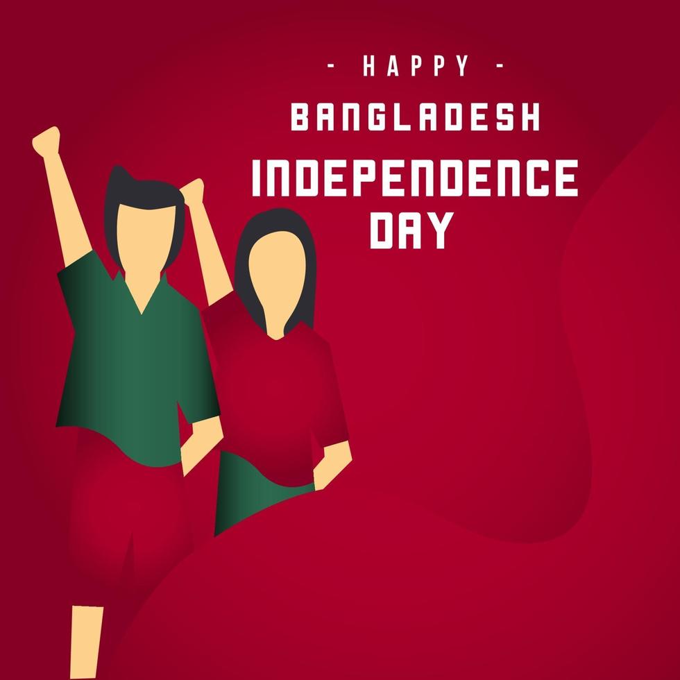 Happy Bangladesh Independence Day Vector Template Design Illustration