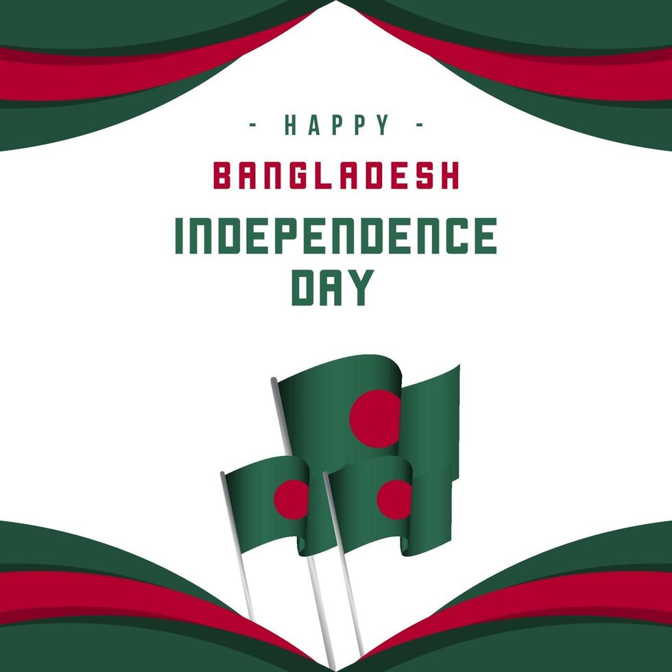 feliz día de la independencia de bangladesh vector plantilla de diseño ilustración