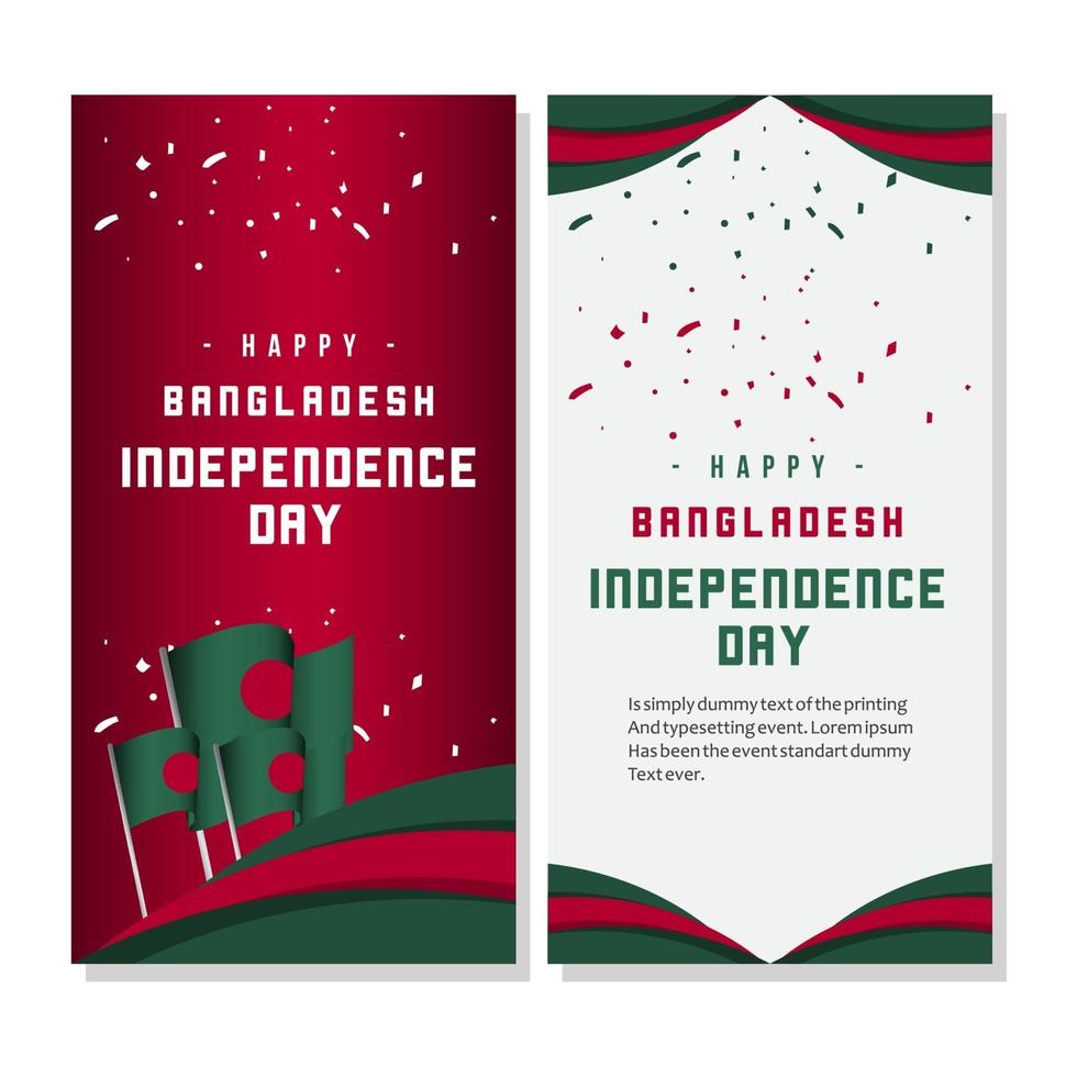 Happy Bangladesh Independence Day Vector Template Design Illustration