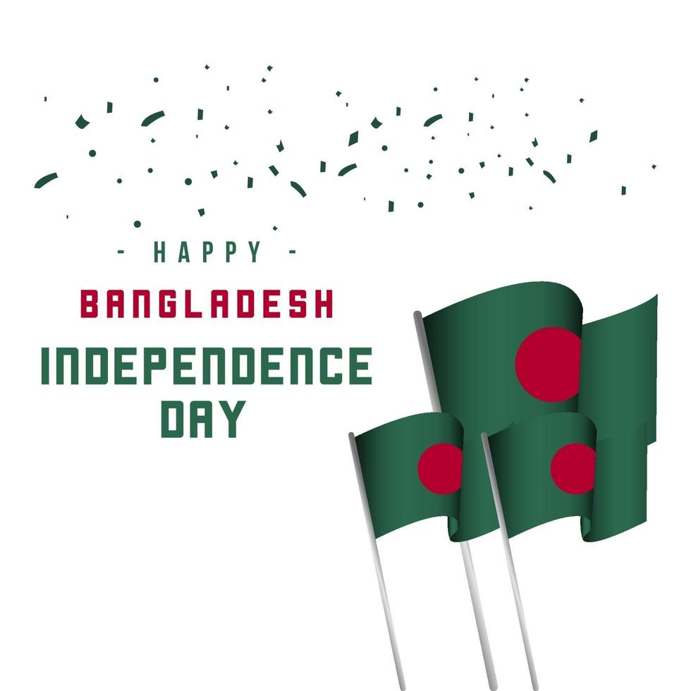 Happy Bangladesh Independence Day Vector Template Design Illustration