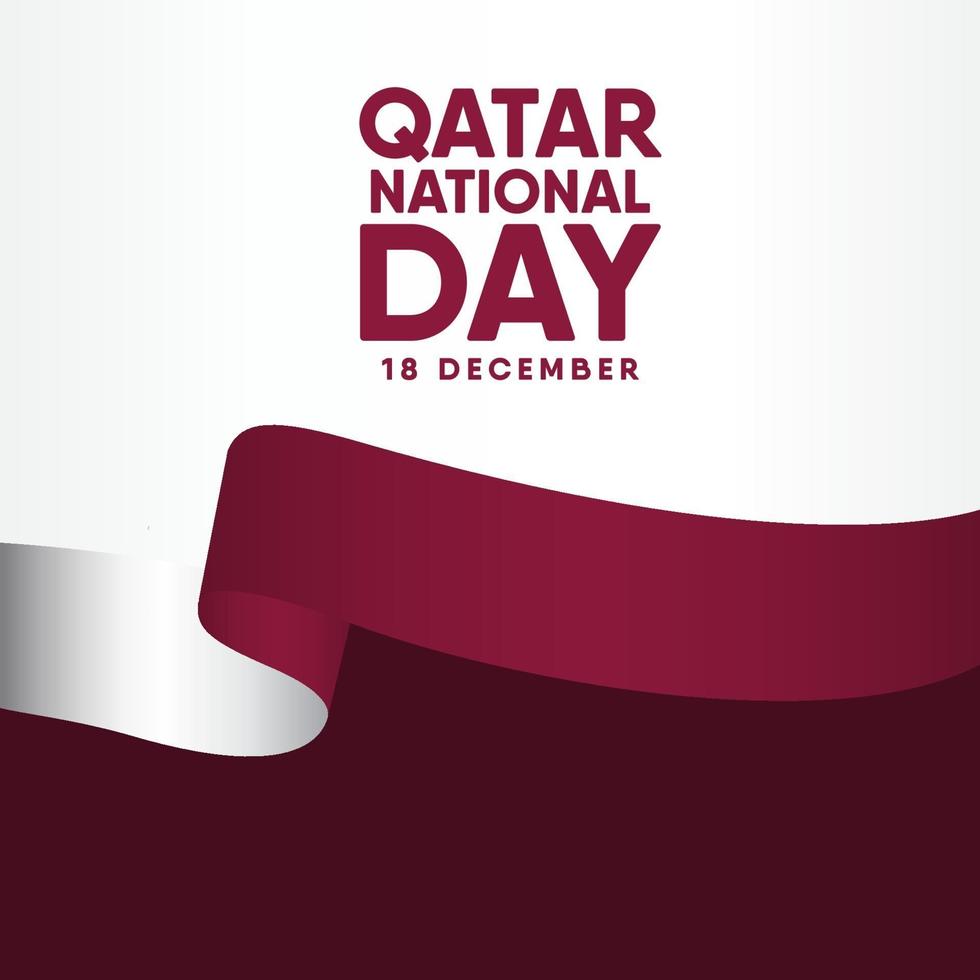 ilustración de diseño de plantilla de vector de día nacional de qatar