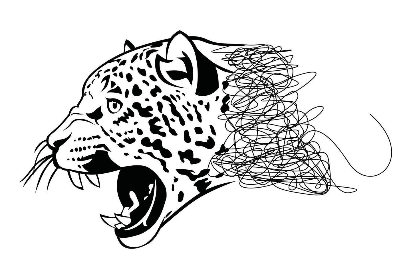 Jaguar drawing and sketch vector