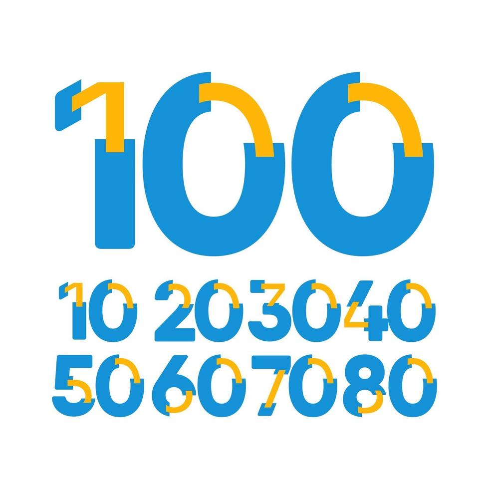 100 Years Anniversary Celebration Number Vector Template Design Illustration Logo Icon