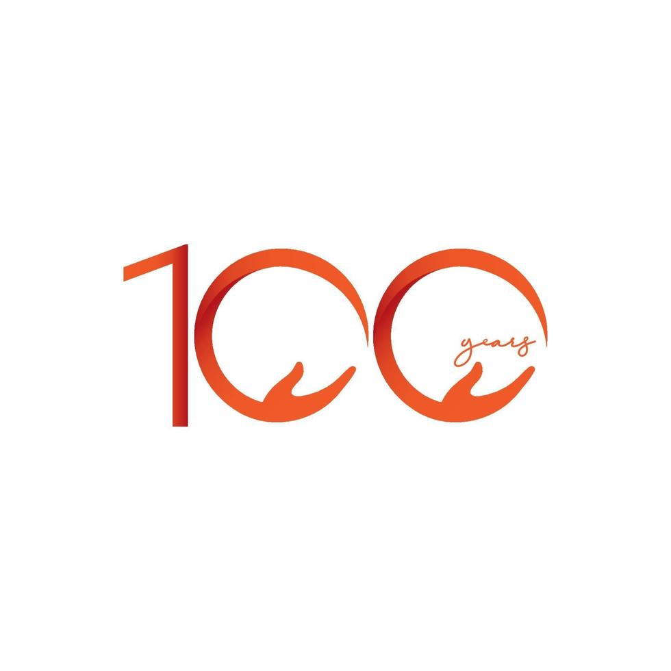 100 Years Anniversary Celebration Number Vector Template Design Illustration Logo Icon