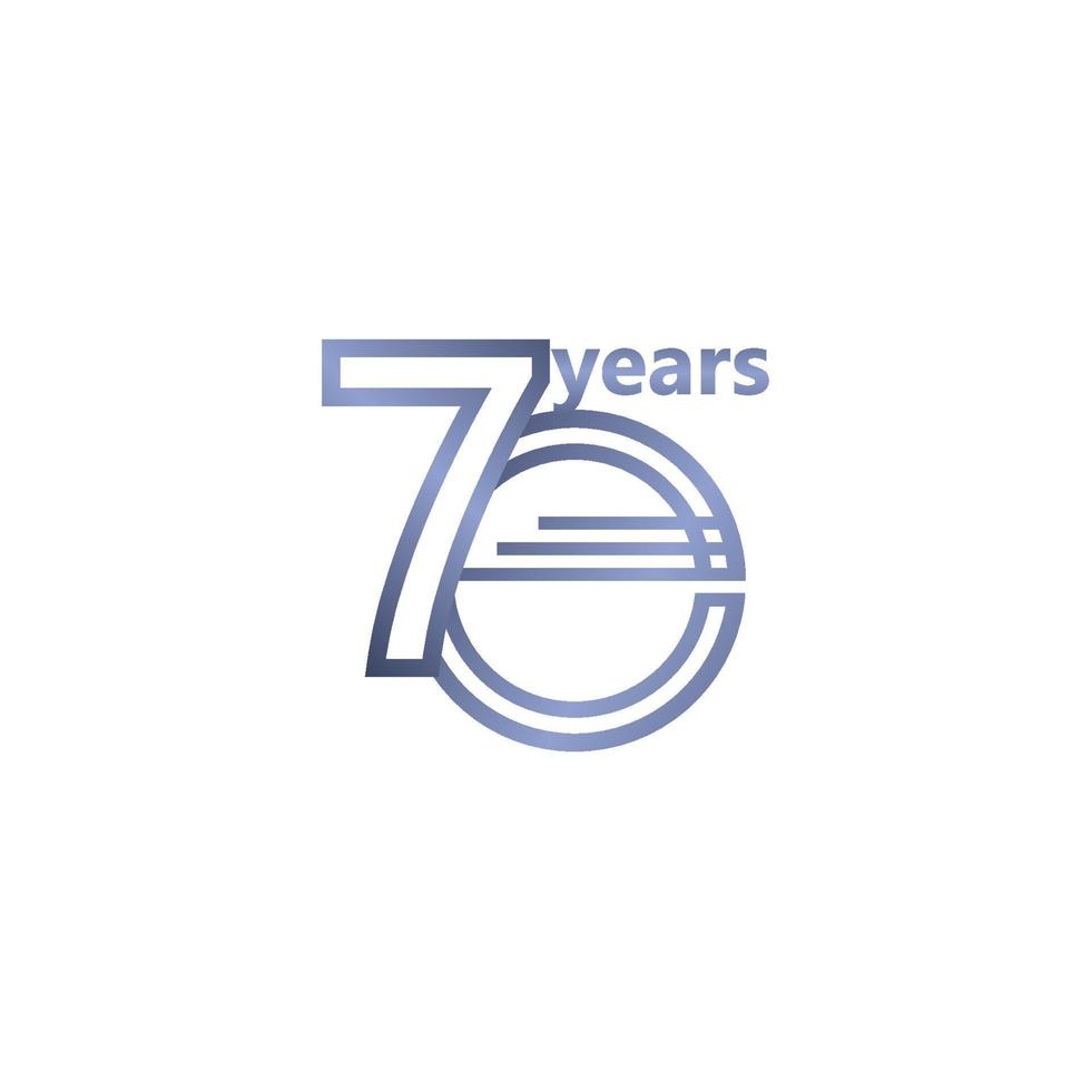 70 Years Anniversary Vector Template Design Illustration