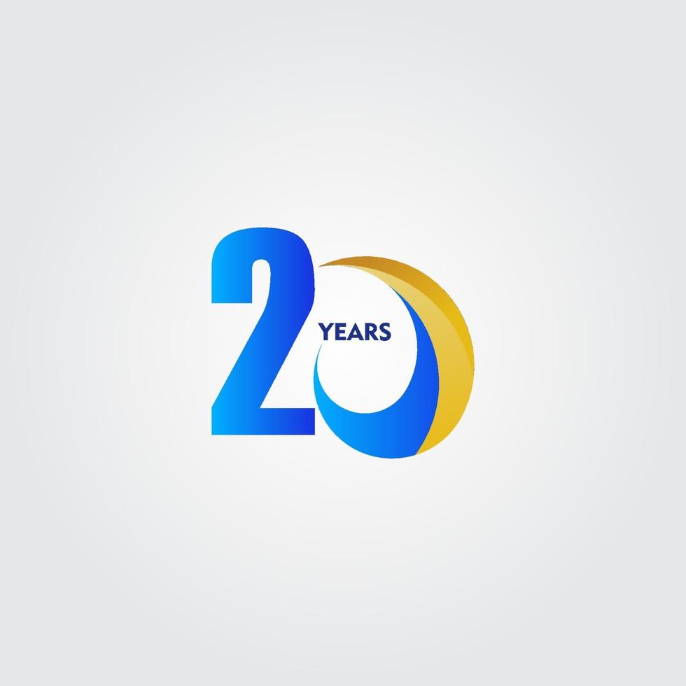 20 Years Anniversary Celebration Vector Template Design Illustration