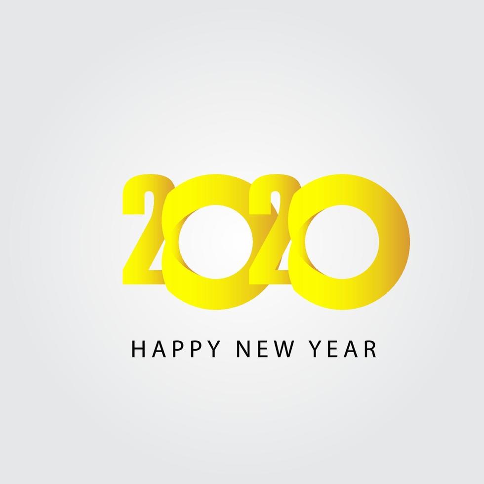 feliz año nuevo 2020 celebración vector plantilla diseño ilustración