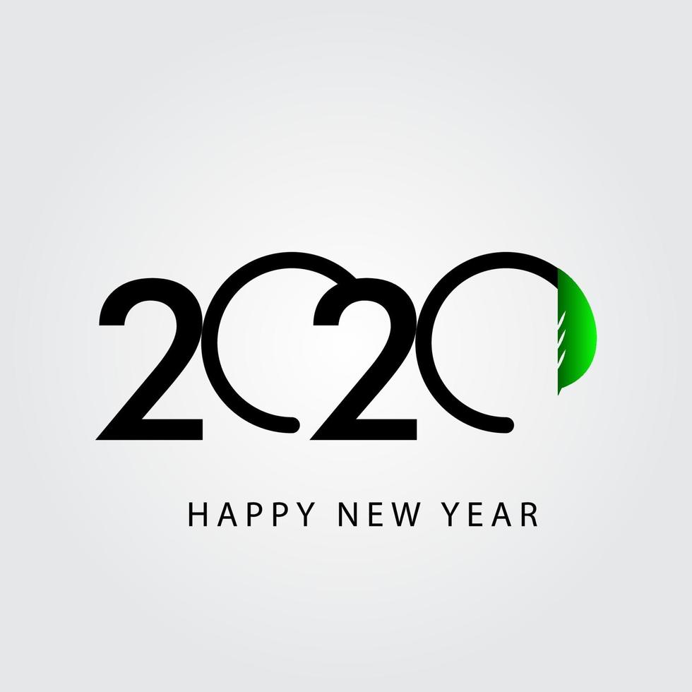 Happy New Year 2020 Celebration Vector Template Design Illustration