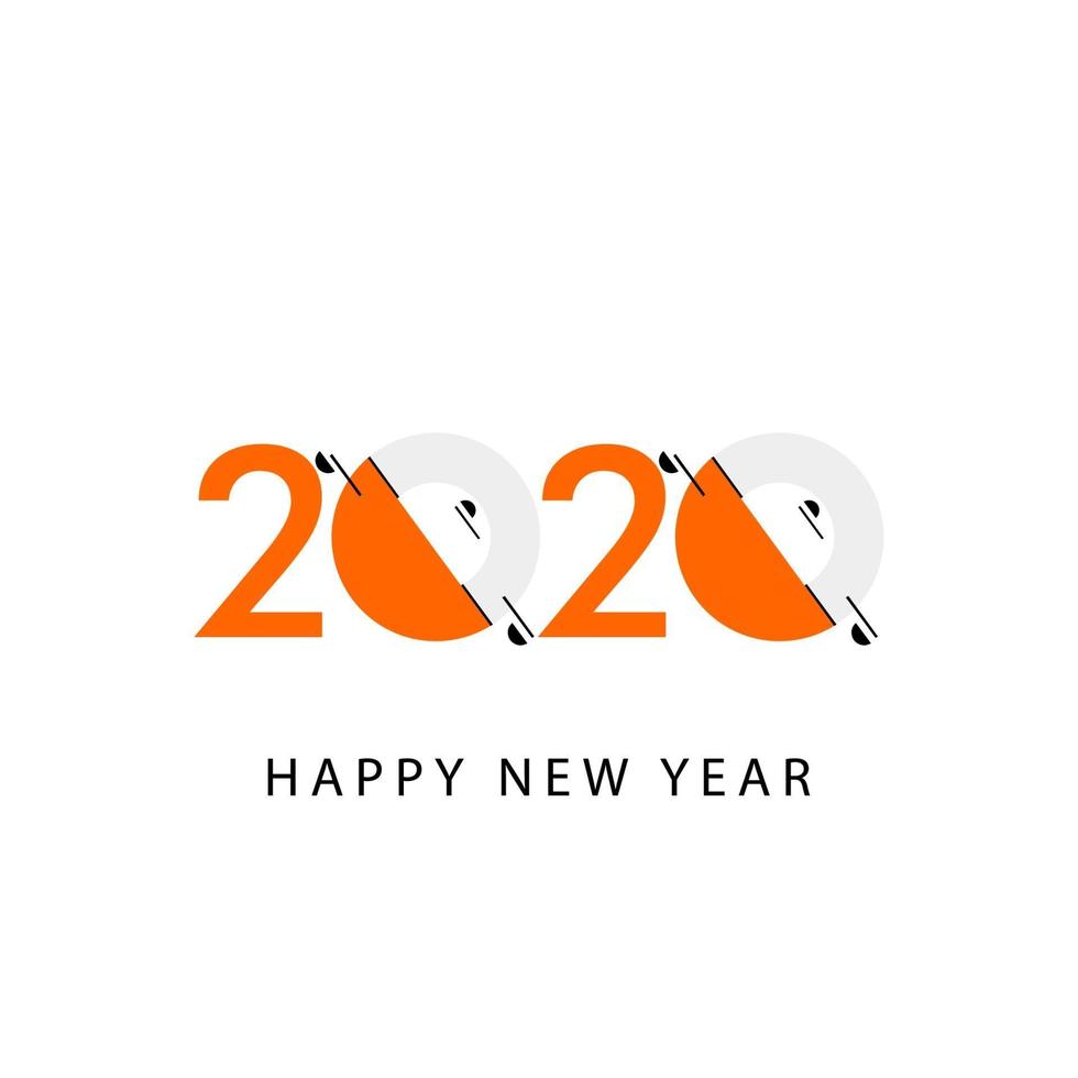 Happy New Year 2020 Celebration Vector Template Design Illustration