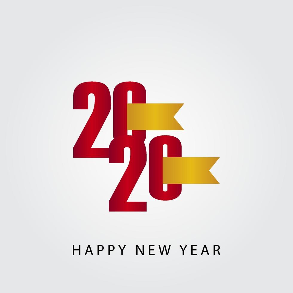 Happy New Year 2020 Celebration Vector Template Design Illustration